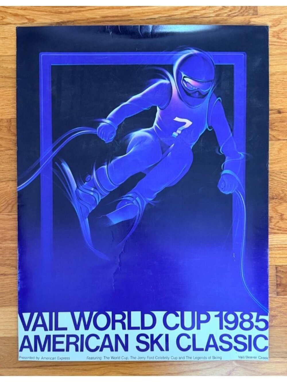 Vintage Vail World Cup 1985 American Ski Classic Promo Poster Sports Memorabilia